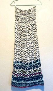 Heart & Soul Strapless Maxi Dress, Colorful, Women M/ 10