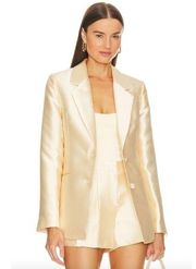 ALLSAINTS London Shimmer Single Breasted Blazer Gold Womens Size 2