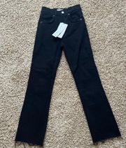 ZARA mid rise cropped flare jeans