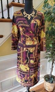 MLLE GABRIELLE SIZE 1X FAUX WRAP DRESS