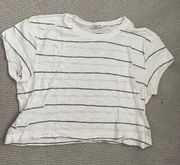 Striped Body Crop T Shirt