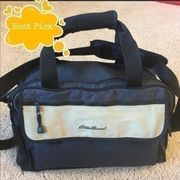 Navy Eddie Bauer diaper bag