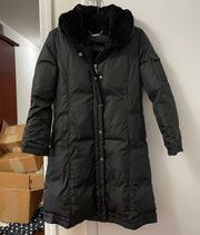 Velvet Collar Down Puffer Coat