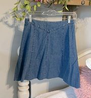 Denim Jean Skirt Womens 4 Elastic Back Waist Chadwicks Vintage