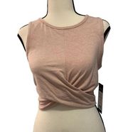 YogaLicious | crop twist soho blush pink top