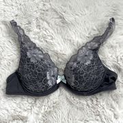 Grey lace contour bra