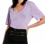 BP. X Claudia Sulewski Lavender Purple Scoop Neck Tee Shirt Women's Medium MD
