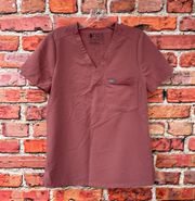 Catarina Scrub Top in Mauve