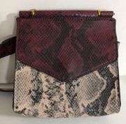 Street Level Faux Snakeskin Crossbody