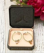 Juicy Couture E-Bow & Couture Cut Hoop Earrings