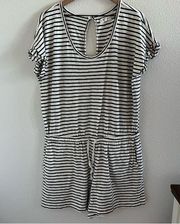 Lou & Grey for LOFT Striped Cotton Romper XL