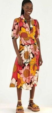 NEW Farm Rio Women’s Colorful Sunflowers Midi Dress