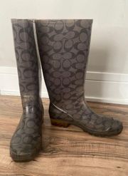 Pixie Signature Rubber Rain Boots Size 7