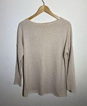 Tory Burch Beige Pullover 100% Cashmere Sweater ( XS‎ )