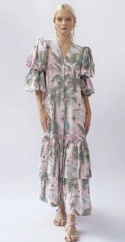 LoboRosa Double Sleeves Printed Sundress