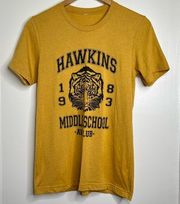 Stranger Things Hawkins Middle School AV Club T Shirt Short Sleeve Women’s Small