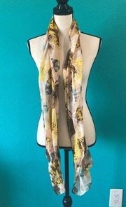 ⭐️ Nine West floral thin accent scarf