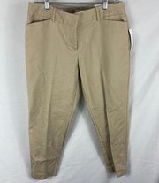 NWT Liz Claiborne Emma Ankle Pant Tan Size 12P