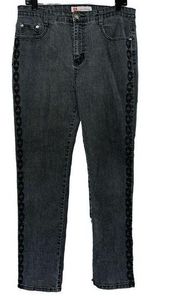 COS Jeans black jeweled embroidered jeans 12