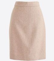 J. Crew Factory Double-Serge Wool The Pencil Skirt (Heather Stone) - 4