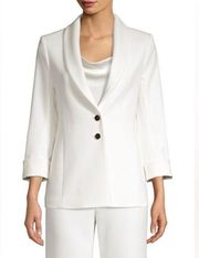 Alice + Olivia Classics Tana Shawl Collar Ivory Blazer Size 8 NWOT