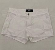 Hollister white low rise  shorts