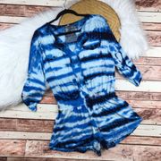 Young fabulous & broke tiedye romper blue