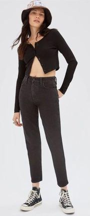 Aritzia Sunday Best Zola High-Waisted Mom Jeans Black Stone Size 00