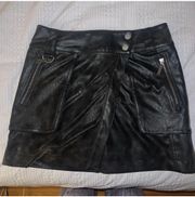 Faux Leather Skirt