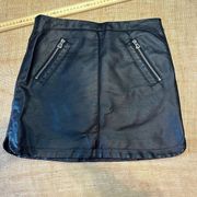 Silence+Noise Faux Leather Mini Moto Skirt Black Size Small  (Urban Outfitters)