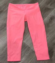 Albion Fit Go Neon Coral Crop Leggings Tights