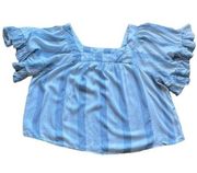 Est. 1946 Striped Ruffle Blouse