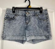 Stone Washed Denim Shorts Size 9. 1028