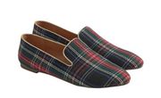 J. Crew Stewart Red Tartan Plaid Loafers size 6