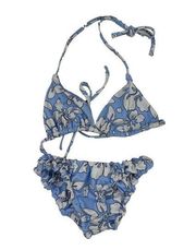 Princess Polly - Wonda Hawaiian Floral Bikini Top & Bottoms in Blue & White