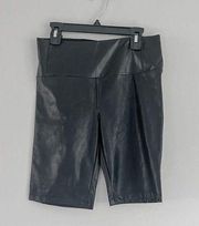 David Lerner  faux leather biker shorts