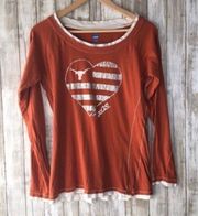 Texas Longhorns Heart Long Sleeve