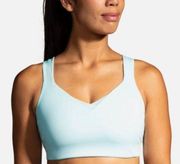 NWT Brooks Run Bra Drive convertible 36C Ice blue vivid teal Sports Bra