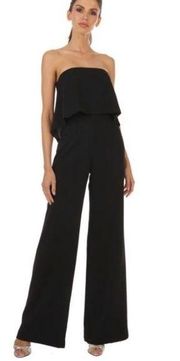 Jay Godfrey black retro ruffle jumpsuit