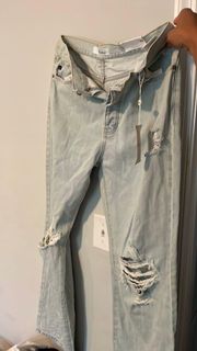 Distressed Light Washed Jeans