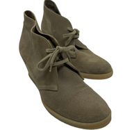 Boots Women's Size 10 Chukka Wedge Tan Suede Leather