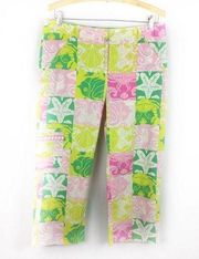 LILLY PULITZER | cropped pants sz 8 paradise patch