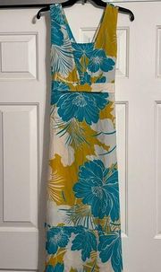 TRACY REESE Silk Floral Maxi Dress