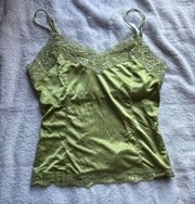 Green Lace Tank Top