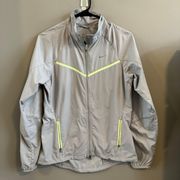 Grey Full Zip Hooded Windbreaker Jacket