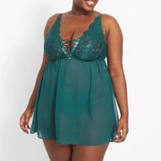 Cacique Scallop Lace Babydoll Tank in Plus Size 26/28