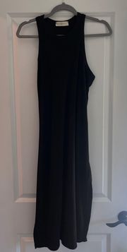 Black Halter Midi Dress