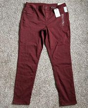 Maurice's  Denim Flex Jegging Red Maroon Pants Skinny Jeans Casual NWT XL