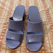 Los Angeles Apparel pvc jelly sandal slide open toe open back shoe summer indie