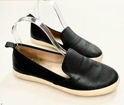H&M Black Snakeskin Faux Leather Slip On Sneakers Flat 8 8.5 39